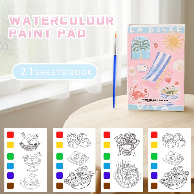 Thickened Base Watercolor Coloring Book